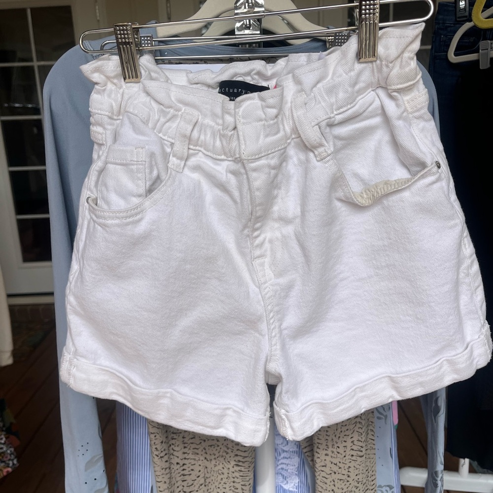 Sanctuary High Waist White Shorts